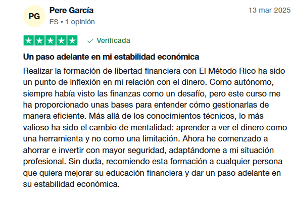 opinion del curso el metodo rico de richard gracia