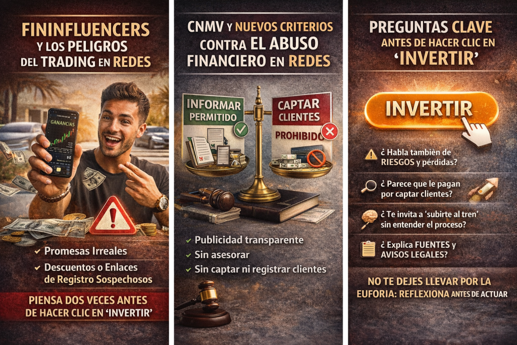 FININFLUENCERS, CNMV Y TRADING: LO QUE DEBES SABER ANTES DE HACER CLIC EN ‘INVERTIR’