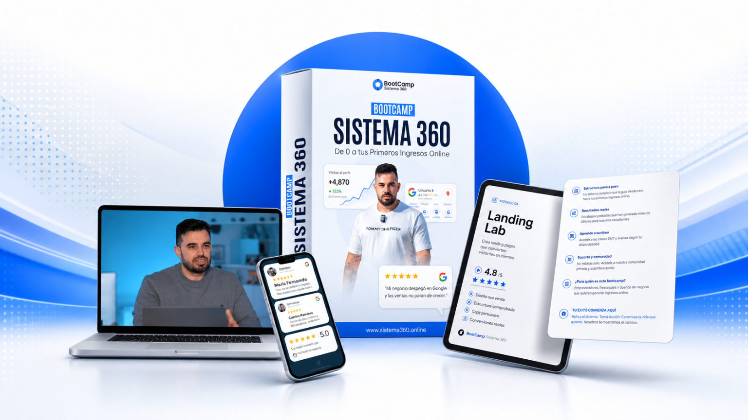 BootCamp Sistema 360 de Fabio Serna - Reseñas en Google para afiliación